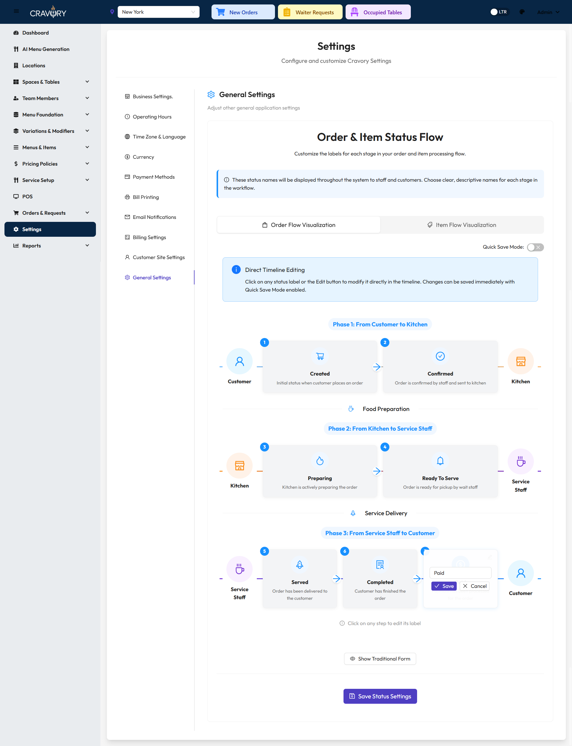 Order Paid Status Configuration