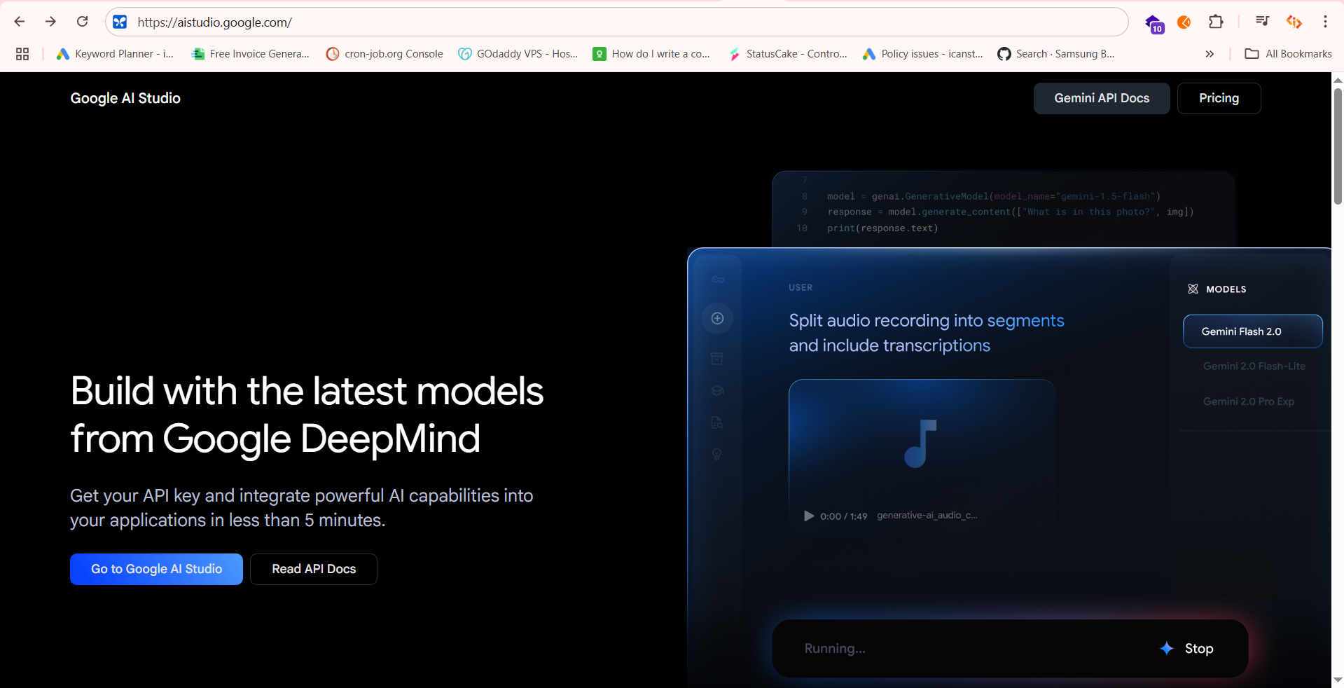 Gemini AI Studio