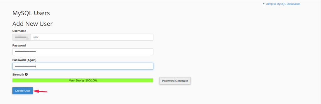 Configure Database User