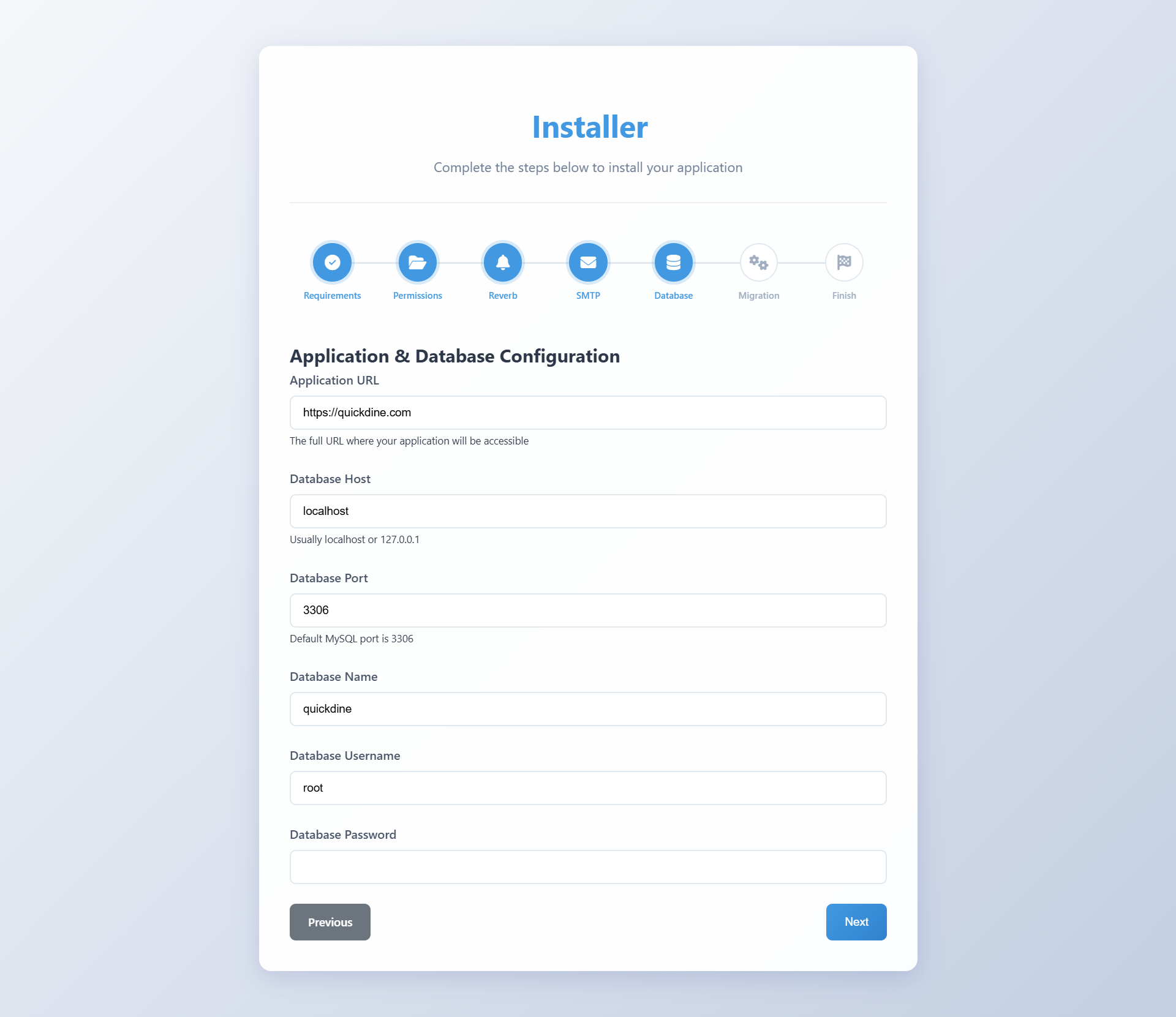 Database Configuration