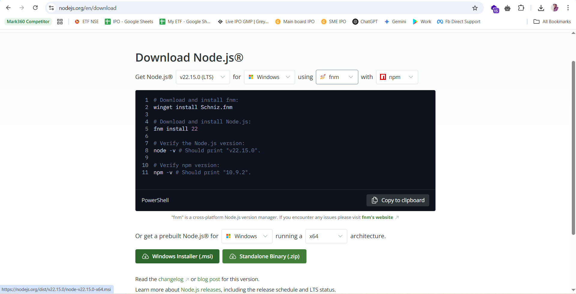 Node.js Website